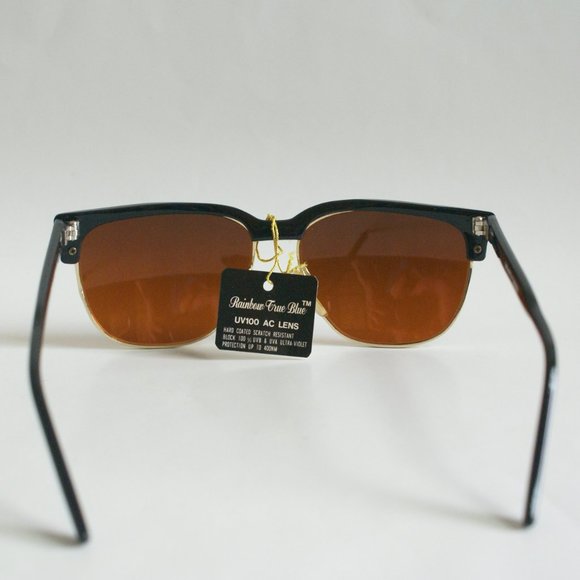 NWT TruVintage 80's Clubman/Soho style XL size iridium TruBluBlocker Sunglasses - Picture 6 of 8